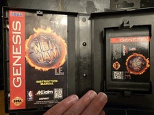 NBA Jam Tournament Edition T.E. (Sega Genesis, 1995) Game With Case And Manual