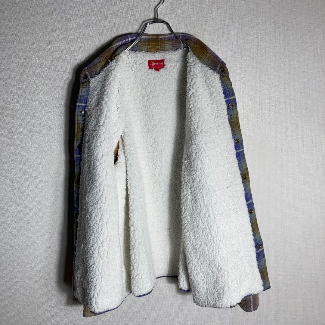 Supreme Lined Boa Jacket Multicolor Embroidered Logo Large Good Condition thumbnail 9