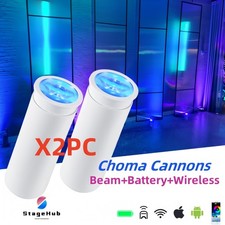 2pc/DJ Club Party Battery Wireless Uplights 15W RGBWAUV Chroma Cannons DMX Stage