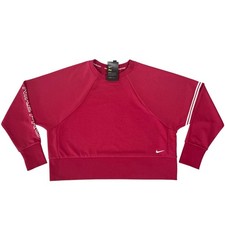 Nike Pro Womens Dri-Fit Get Fit Loose Fitting Sweatshirt DD1955-615 Red NEW