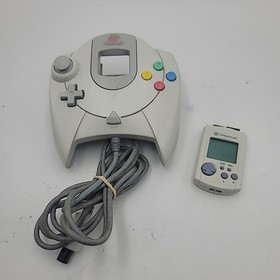 Sega Dreamcast HKT-3020 Bundle 1 Controller W/VMU, 3 Games, Tested and Working