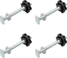 4 PCS M8 T-Track Kit,T-Track Bolts with Knobs and Washers for Woodworking