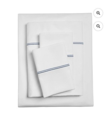 Hotel Style 4 Piece 300 TC Pima Cotton BedSheet Set with Double Marrow Hem Full