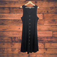 Old Navy Velvet Vertical Stripe Faux Button Sleeveless Dress XL