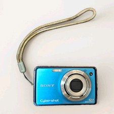 Sony Cyber-shot DSC-W220 12.1MP 4x Zoom Blue Compact Camera w/ Charger