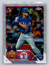 2023 Topps Chrome #58 Bubba Thompson Rookie Rc Refractor Texas Rangers C21