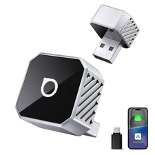 Mini Pot 2025 2-in-1 Wireless CarPlay & Android Auto 2-in-1 Adapter, Plug & P...