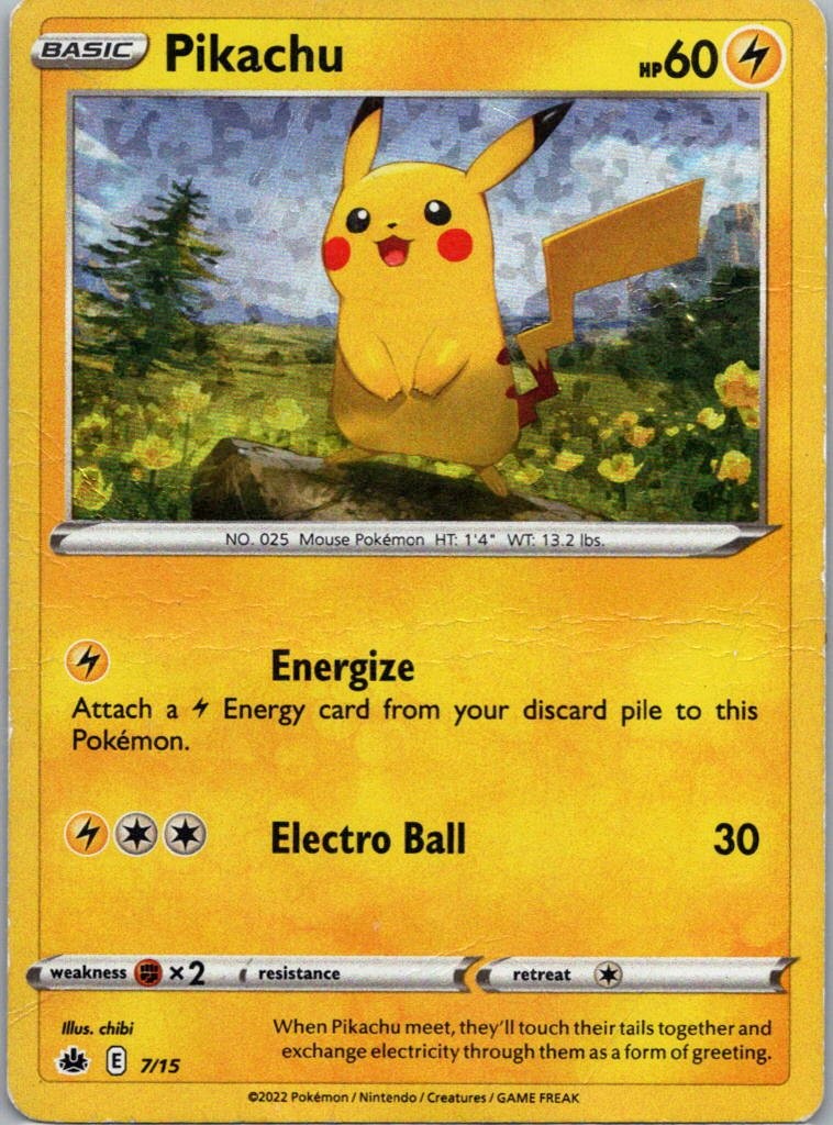 Pokemon TCG Pikachu 7/15 McDonalds Collection 2022 Holo D