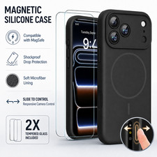 For iPhone 18 17 Pro Max Case 16 Cover Magnetic Shockproof 2pcs Tempered Glass
