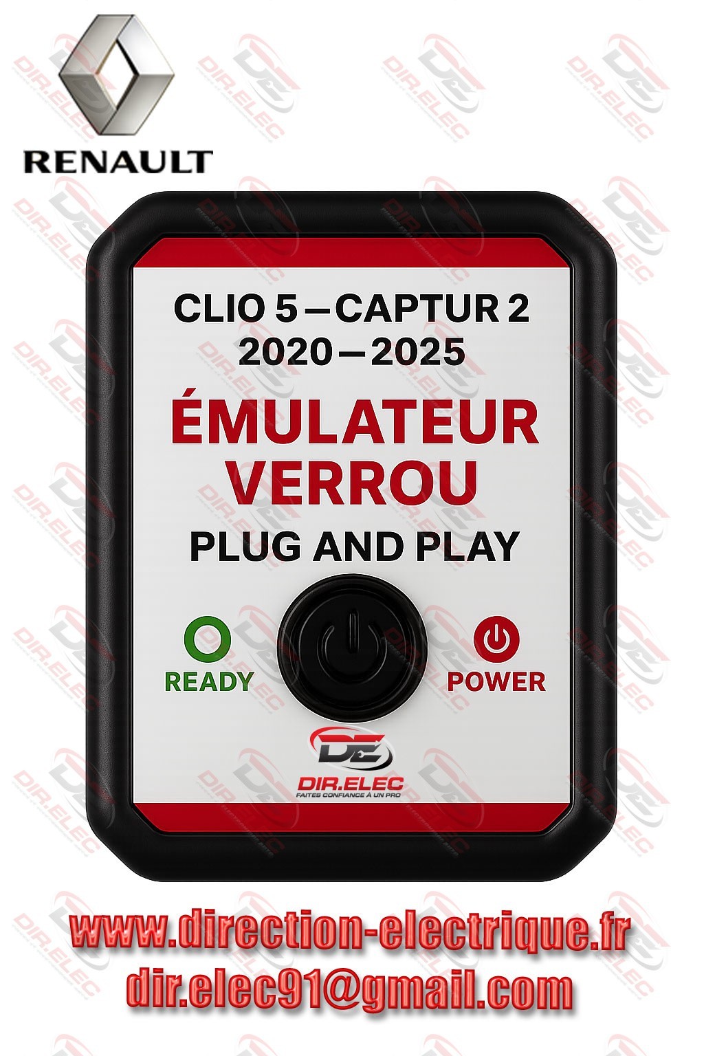 Émulateur verrou ESL Renault solution panne colonne bloquée Clio 5 et Captur