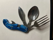 X Gear Camper Tool 4 Tools Stainless Camping Utensils Multi Fork Knife Spoon C1