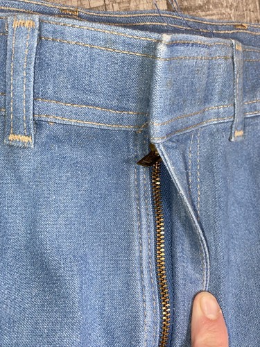 VTG Wrangler Denim Jeans Men Size 36X30 (33x30) Light Blue Straight Leg USA Made - Picture 6 of 18