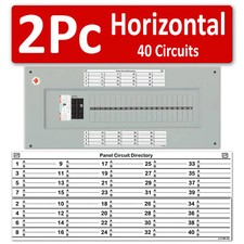 Horizontal Sideways Siemens Cutler Hammer Label Electrical Panel Directory 40Cir