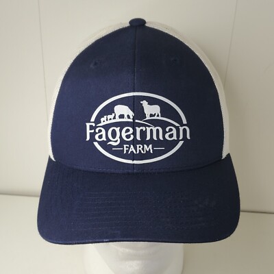 Fagerman Farm Logo Hartselle Alabama Sheep Livestock Farming Trucker Hat Cap