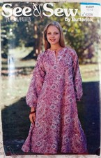 BUTTERICK 6208 See Sew Pattern VTG 70s UNCUT Misses Dress Loose Raglan 12 14 M