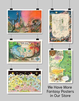 Poster con mappa della Terra di Mezzo, Il Signore degli Anelli, Stampa artistica da parete su tela, decorazione per la casa, 30 x 45 cm