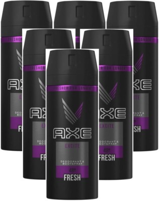 6 x Axe Deodorant Body Spray 150 ml - Excite