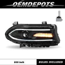 Hid Xenonpassenger Side For 2015-2021 Dodge Charger Projector Wled Headlight Hid Xenonpassenger Side For 2015-2021 Dodge Charger Projector Wled Headlight