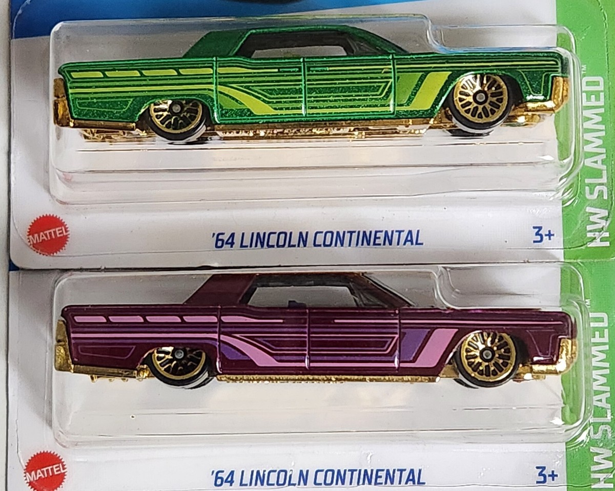 2) 2024 Hot Wheels 1964 Lincoln Continental Lowrider Green