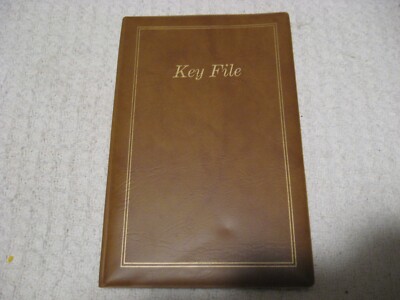 Vintage Key File Vinyl Key Organizer Keeper 9.5'' x 6'' Soft Folder Keeps 20 Keys