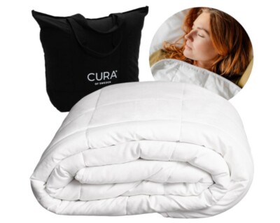 CURA Pearl Classic Gewichtsdecke 135x200 9kg -Anti Stress Therapiedecke - Schwer