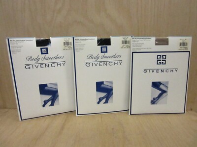 VTG 1990's Givenchy Ultimate Pantyhose Style 554 Size B Bon Navy & Fawn
