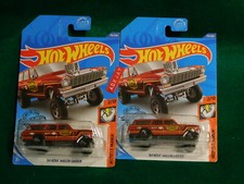 Hot Wheels ~ MUSCLE MANIA #2/10 ~ '64 Nova Wagon Gasser ~ 2 Chevy Drag Race Cars