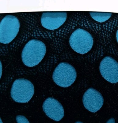 Hue Layered Net NEW Womens S/M Blue/Black Trendy Nylon/Spandex Stretch Sale $18