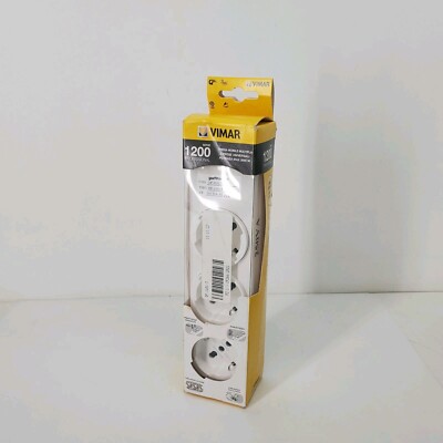 Vimar 1200 Professional 3 Universal Power Strip White DP.1101/3 CF 266/22A-02