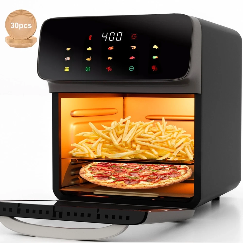 12QT Multi-Function Air Fryer Convection Oven with Viewing Window & Touchscreen Controls