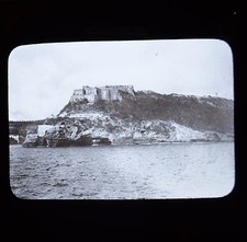 Glass Magic Lantern Slide Cuban War 46 Santiago Morro Castle Cuba c1898