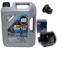 MotoröL Set 5W-30 5 Liter + ÖLfilter Sm 836 + Schraube FüR Skoda Superb Iii 1.4
