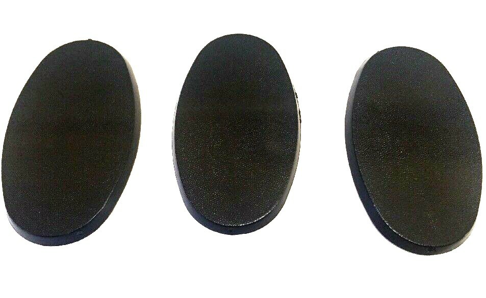 Lot Of 3 Oval Bases For Warhammer 40k & AoS – 75mm X 42mm Textured Gaming Bases