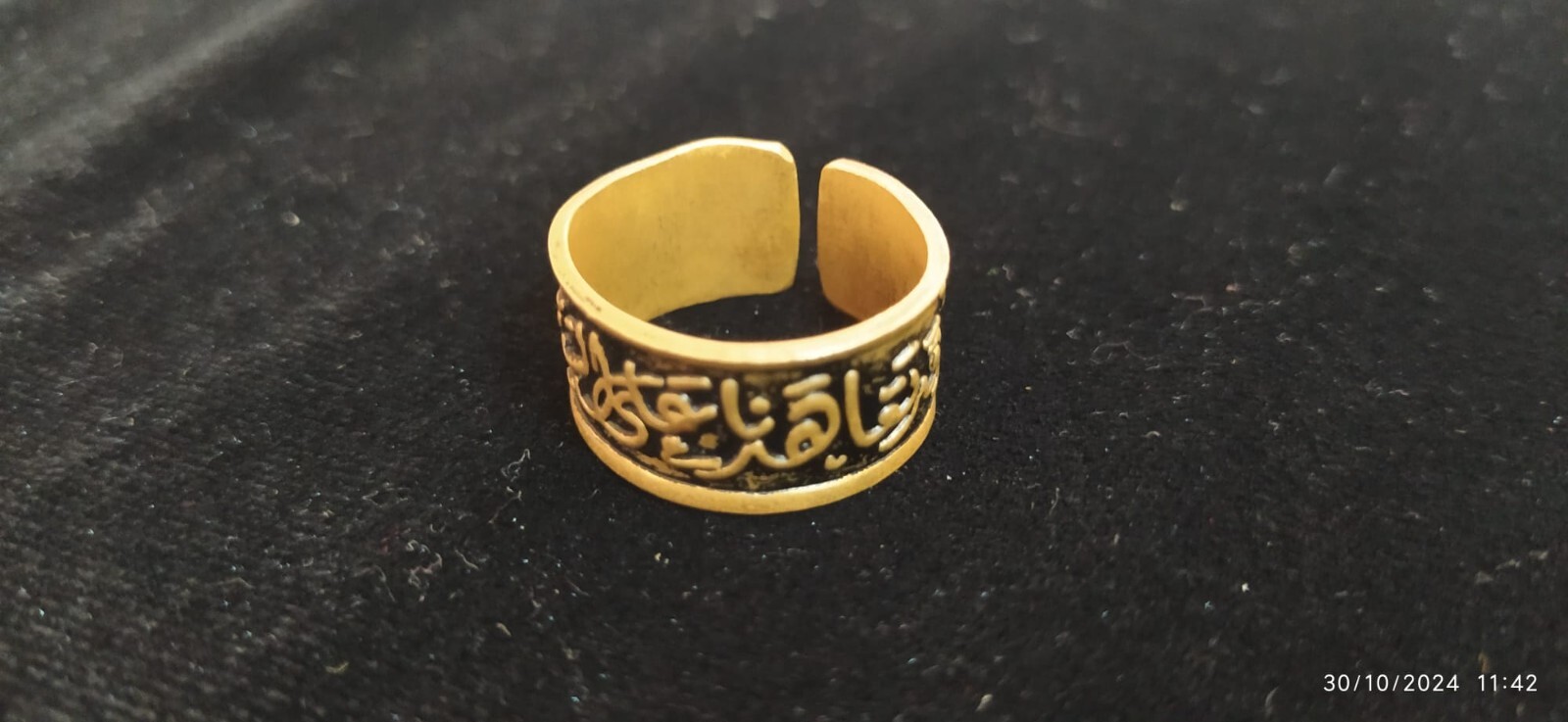 Vintage Accessories Ring Copper Metal Gold Color Arabic Sentence Fashion Luxury