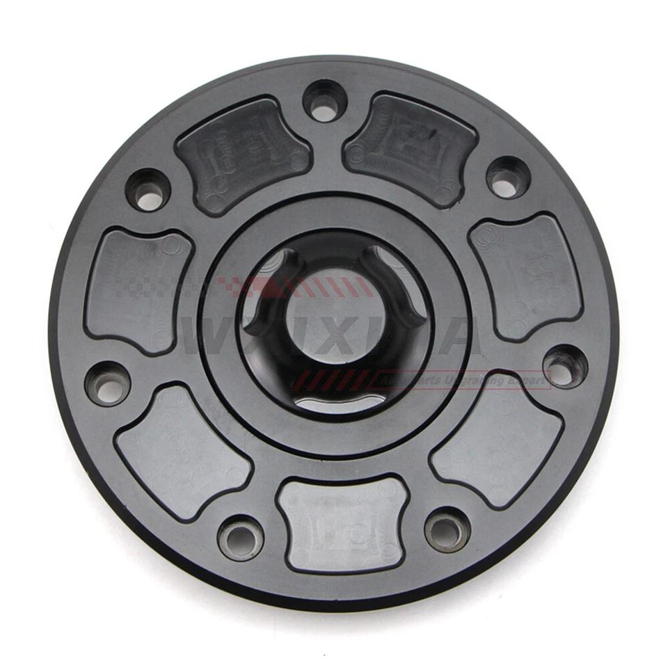 Tapa de tanque de combustible negra para Kawasaki ZZR 1100C/1100D Ninja 500R KLE500 cubierta de gasoil Foto 3 de 4