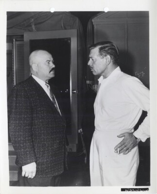 Clark Gable smoking cigarette on set 1955 Soldier of Fortune Original 8x10  Photo