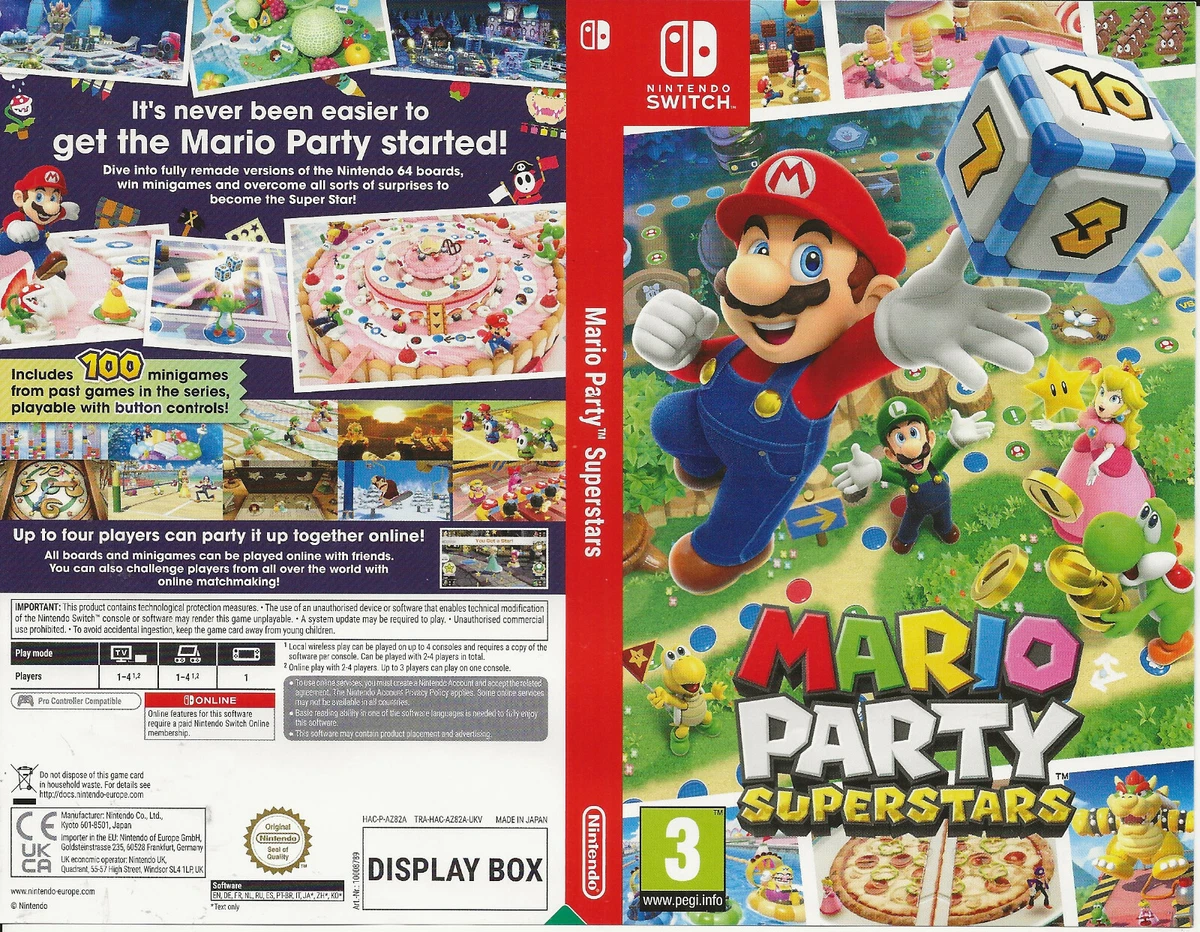 NINTENDO SWITCH MARIO PARTY SUPERSTARS PROMO SLEEVE ONLY NO GAME + (6)