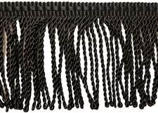 BLACK TWISTED FRINGE - 3" x 5 yards, 10" long - 33