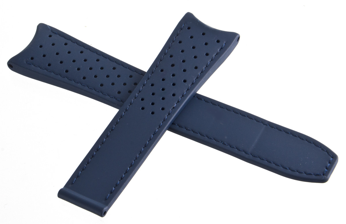 22mm Raymond Weil Mens Freelancer 2760 Navy Blue Rubber Watch Band