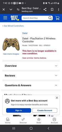 Rare Datel Wireless PS2 Controller With Receiver/Dongle (Gold) - Picture 6 of 6