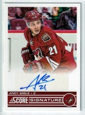  2013-14 Score Signatures #SSAM Andy Miele AUTO - Phoenix Coyotes - (B)
