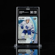 2023 Upper Deck UD Allure Blue Line #133 Matthew Knies RC Rookie TAG 10 #/35