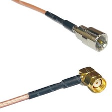 RG316 FME MALE to RP-SMA MALE ANGLE RF Cable Rapid-SHIP LOT