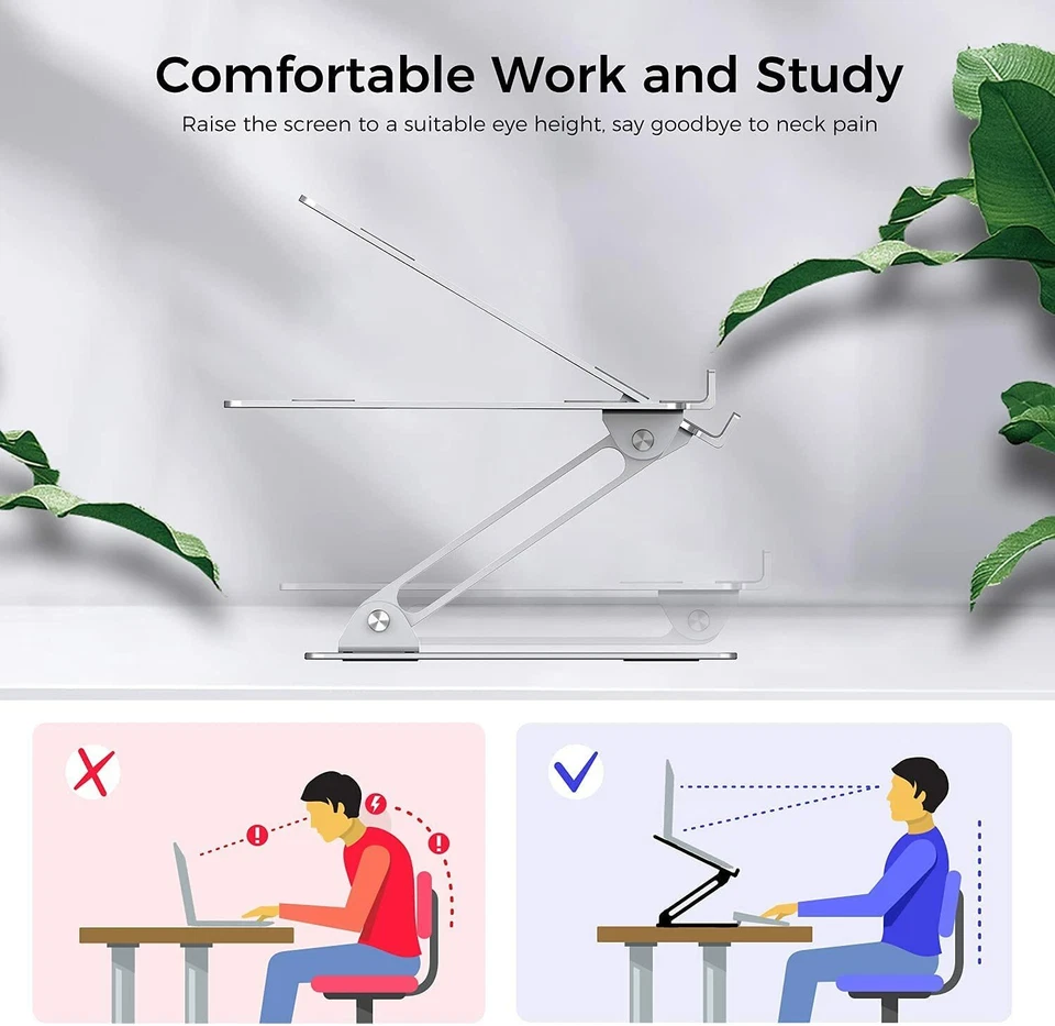 Laptop Holder & Riser Stand Ergonomic Aluminum Portable Adjustable HIGH QUALITY - Image 2 of 4