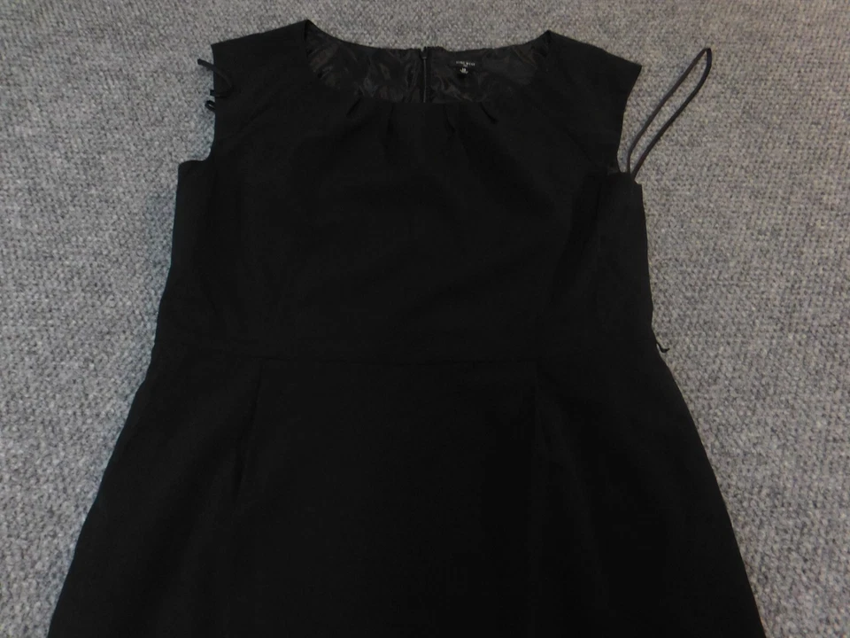 Nine West Womens dress 14 black suit lined midi zip a-line - image 3 of 4