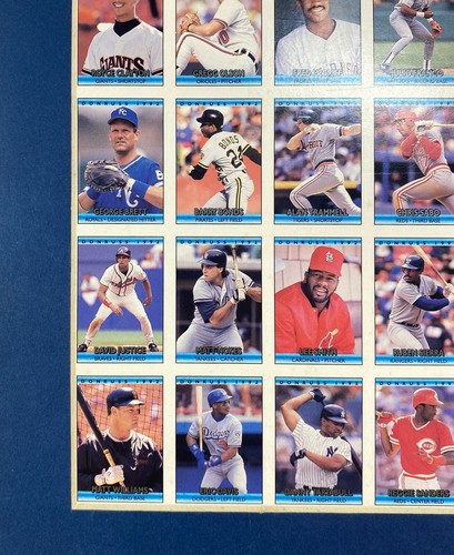 Cracker Jack 1992 Donruss 36 Mini Baseball Cards Matted Uncut Sheet Of All-Stars - Picture 6 of 6