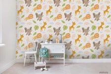 3D Animal Seamless Wallpaper Wall Mural Removable Self-adhesive Sticker 978