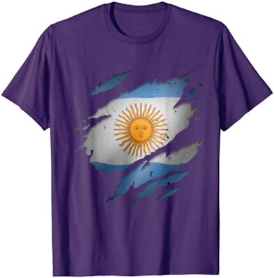 Proud Argentinian Shirts Torn Ripped Argentina Flag Unisex T-Shirt