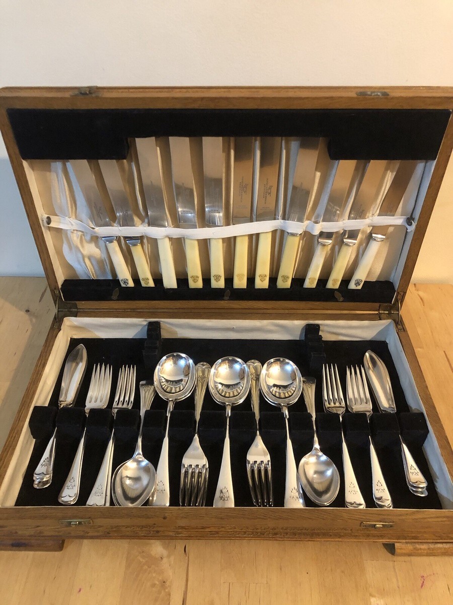 Vintage James Dixon & Sons 46 Piece Canteen of Cutlery | eBay UK