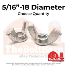 5/16"-18   Stainless Steel Wing Nuts (Choose Qty)